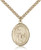 Gold Filled St. Susanna Pendant, Stainless Gold Heavy Curb Chain, Large Size Catholic Medal, 1" x 3/4"