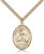 Gold Filled St. John Vianney Pendant, Stainless Gold Heavy Curb Chain, Large Size Catholic Medal, 1" x 3/4"