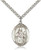 Sterling Silver St. Walter of Pontnoise Pendant, Stainless Silver Heavy Curb Chain, Large Size Catholic Medal, 1" x 3/4" Sterling Silver St. Walter of Pontnoise Pendant, Stainless Silver Heavy Curb Chain, Large Size Catholic Medal, 1" x 3/4"