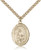 Gold Filled St. Deborah Pendant, Stainless Gold Heavy Curb Chain, Large Size Catholic Medal, 1" x 3/4"