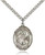 Sterling Silver Our Lady of Mercy Pendant, Stainless Silver Heavy Curb Chain, Large Size Catholic Medal, 1" x 3/4" Sterling Silver Our Lady of Mercy Pendant, Stainless Silver Heavy Curb Chain, Large Size Catholic Medal, 1" x 3/4"