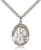 Sterling Silver St. Joseph Pendant, Stainless Silver Heavy Curb Chain, Large Size Catholic Medal, 1" x 3/4" Sterling Silver St. Joseph Pendant, Stainless Silver Heavy Curb Chain, Large Size Catholic Medal, 1" x 3/4"