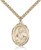 Gold Filled St. Pius X Pendant, Stainless Gold Heavy Curb Chain, Large Size Catholic Medal, 1" x 3/4" Gold Filled St. Pius X Pendant, Stainless Gold Heavy Curb Chain, Large Size Catholic Medal, 1" x 3/4"