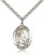 Sterling Silver St. Amelia Pendant, Stainless Silver Heavy Curb Chain, Large Size Catholic Medal, 1" x 3/4" Sterling Silver St. Amelia Pendant, Stainless Silver Heavy Curb Chain, Large Size Catholic Medal, 1" x 3/4"