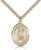 Gold Filled St. Ronan Pendant, Stainless Gold Heavy Curb Chain, Large Size Catholic Medal, 1" x 3/4" Gold Filled St. Ronan Pendant, Stainless Gold Heavy Curb Chain, Large Size Catholic Medal, 1" x 3/4"