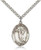 Sterling Silver St. Paul of the Cross Pendant, Stainless Silver Heavy Curb Chain, Large Size Catholic Medal, 1" x 3/4"