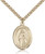 Gold Filled St. Odilia Pendant, Stainless Gold Heavy Curb Chain, Large Size Catholic Medal, 1" x 3/4" Gold Filled St. Odilia Pendant, Stainless Gold Heavy Curb Chain, Large Size Catholic Medal, 1" x 3/4"