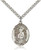 Sterling Silver St. Christina the Astonishing Pend, Stainless Silver Heavy Curb Chain, Large Size Catholic Medal, 1" x 3/4"