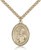 Gold Filled St. Rene Goupil Pendant, Stainless Gold Heavy Curb Chain, Large Size Catholic Medal, 1" x 3/4" Gold Filled St. Rene Goupil Pendant, Stainless Gold Heavy Curb Chain, Large Size Catholic Medal, 1" x 3/4"