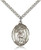 Sterling Silver St. Regina Pendant, Stainless Silver Heavy Curb Chain, Large Size Catholic Medal, 1" x 3/4"