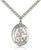 Sterling Silver St. Giles Pendant, Stainless Silver Heavy Curb Chain, Large Size Catholic Medal, 1" x 3/4" Sterling Silver St. Giles Pendant, Stainless Silver Heavy Curb Chain, Large Size Catholic Medal, 1" x 3/4"