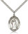 Sterling Silver St. John of Capistrano Pendant, Stainless Silver Heavy Curb Chain, Large Size Catholic Medal, 1" x 3/4"