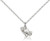 Sterling Silver Praying Hands Pendant, Lite Curb Chain, 3/8" x 3/8"