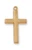 18KT Gold Plated Stering Cross Pendant 3/4 inch J7001