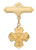 18KT Gold on Sterling SIlver Four-Way Medal Baby Pin 428J 18KT Gold on Sterling SIlver Four-Way Medal Baby Pin 428J