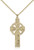 Gold Filled Kilklispeen Cross Pendant, Gold Filled Lite Curb Chain, 1 3/8" x 5/8"