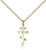 Gold Filled Cross Pendant, Gold Filled Lite Curb Chain, 3/4" x 3/8"
