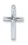 Sterling Silver CZ Cross Silver 18" Chain and Box (Style: L7004)