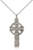 Sterling Silver Kilklispeen Cross Pendant, Lite Curb Chain, 1 3/8" x 5/8"