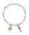 First Communion White Heart with Pink Bead Bracelet BR741C