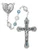 Crystal and Aqua Flower Fatima Rosary
