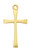 18KT Gold over Sterling Silver Cross J9189