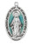 Sterling Silver Blue Epoxy Miraculous Medal L782