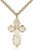 Gold Filled St. Olga Pendant, Stainless Gold Heavy Curb Chain, 1 3/8" x 7/8"
