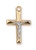 Sterling Silver Gold Plated Tutone Crucifix JT9088