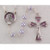 Blessed Mary and Baby Jesus Lavendar Pearl Glass Rosary