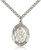 Sterling Silver St. John Chrysostom Pendant, Stainless Silver Heavy Curb Chain, Large Size Catholic Medal, 1" x 3/4" Sterling Silver St. John Chrysostom Pendant, Stainless Silver Heavy Curb Chain, Large Size Catholic Medal, 1" x 3/4"