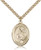 Gold Filled St. Paula Pendant, Stainless Gold Heavy Curb Chain, Large Size Catholic Medal, 1" x 3/4"
