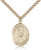 Gold Filled St. Joseph Pendant, Stainless Gold Heavy Curb Chain, Large Size Catholic Medal, 1" x 3/4"