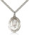 Sterling Silver St. Joseph Pendant, Stainless Silver Heavy Curb Chain, Large Size Catholic Medal, 1" x 3/4"