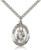 Sterling Silver St. Simon Pendant, SN Heavy Curb Chain, Large Size Catholic Medal, 1" x 3/4"