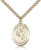 Gold Filled St. Uriel Pendant, SG Heavy Curb Chain, Large Size Catholic Medal, 1" x 3/4"