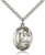 Sterling Silver St. Regis Pendant, Heavy Curb Chain, Large Size Catholic Medal, 1" x 3/4" Sterling Silver St. Regis Pendant, Heavy Curb Chain, Large Size Catholic Medal, 1" x 3/4"
