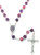 Saint Rosary with Pink and Purple Glass Beads GC647