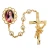 Saint Therese the Little Flower Pearl Bead Gold Rosary