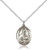 Sterling Silver St. Albert the Great Pendant, Lite Curb Chain, Medium Size Catholic Medal, 3/4" x 1/2"