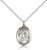Sterling Silver St. Ann Pendant, Lite Curb Chain, Medium Size Catholic Medal, 3/4" x 1/2"