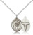 Sterling Silver St. Agatha / Nurse Pendant, Sterling Silver Lite Curb Chain, Medium Size Catholic Medal, 3/4" x 1/2"