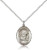 Sterling Silver St. Apollonia Pendant, Lite Curb Chain, Medium Size Catholic Medal, 3/4" x 1/2"