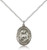 Sterling Silver St. Catherine Laboure Pendant, Lite Curb Chain, Medium Size Catholic Medal, 3/4" x 1/2"