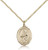 Gold Filled St. Jane of Valois Pendant, Gold Filled Lite Curb Chain, Medium Size Catholic Medal, 3/4" x 1/2"