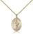 Gold Filled St. Florian Pendant, Gold Filled Lite Curb Chain, Medium Size Catholic Medal, 3/4" x 1/2"