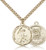 Gold Filled Guardain Angel / Coast Guard Pendant, Gold Heavy Curb Chain, 7/8" x 3/4" Gold Filled Guardain Angel / Coast Guard Pendant, Gold Heavy Curb Chain, 7/8" x 3/4"