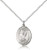 Sterling Silver St. Helen Pendant, Lite Curb Chain, Medium Size Catholic Medal, 3/4" x 1/2"
