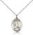 Sterling Silver St. Emily De Vialar Pendant, Lite Curb Chain, Medium Size Catholic Medal, 3/4" x 1/2"