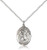 Sterling Silver St. John the Baptist Pendant, Lite Curb Chain, Medium Size Catholic Medal, 3/4" x 1/2"